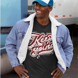 Camiseta Seguir con las letras de Guay l Negro motivacional