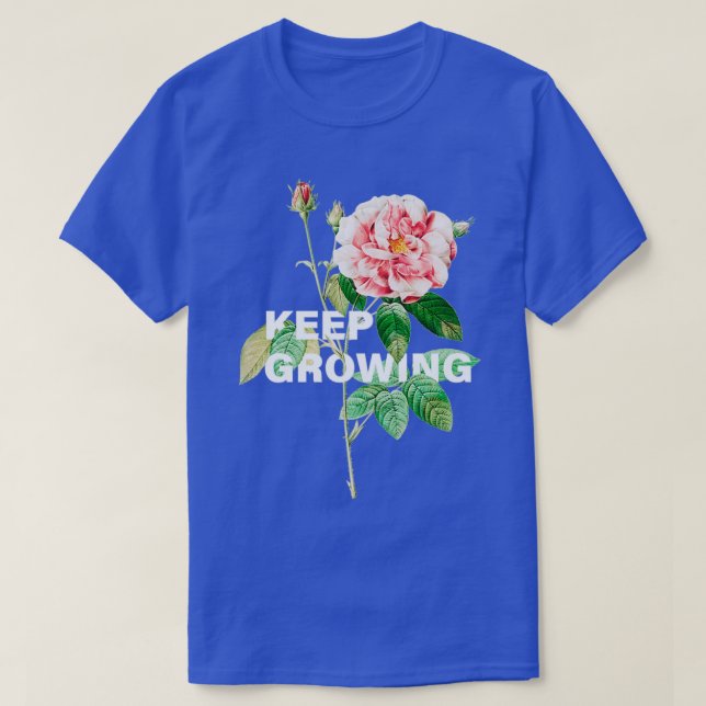 Camiseta Seguir creciendo el collage de flores (Diseño del anverso)
