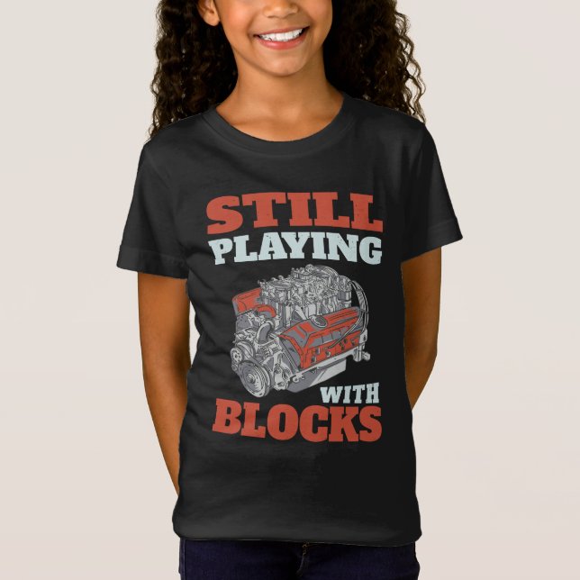 Camiseta Seguir jugando con bloques Mecánica (Anverso)
