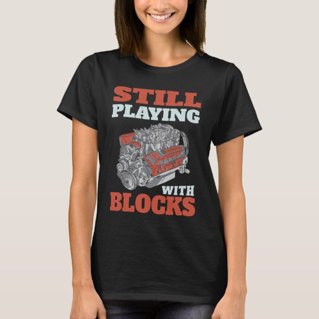 Camiseta Seguir jugando con bloques Mecánica (Anverso)