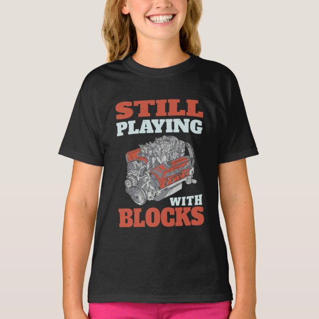 Camiseta Seguir jugando con bloques Mecánica (Anverso)