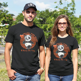 Camiseta Seguir la coincidencia de tu pareja de Panda cardí