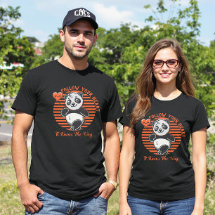 Camiseta Seguir la coincidencia de tu pareja de Panda cardí