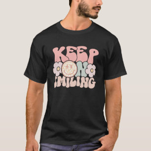 Camiseta Seguir Sonriendo Leopardo Floral Sonrisa Face Flow