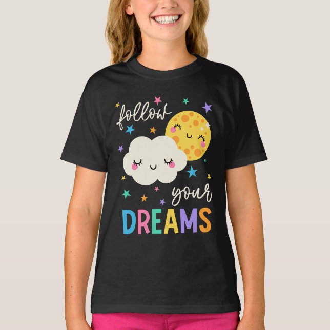 Camiseta Seguir tus sueños | Nube y Luna (Anverso)