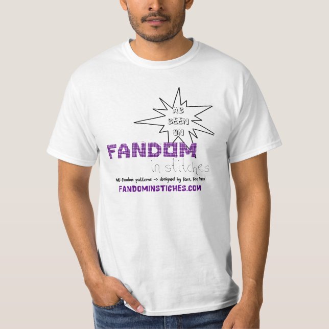 Camiseta Según lo visto en el Fandom en puntadas (Anverso)