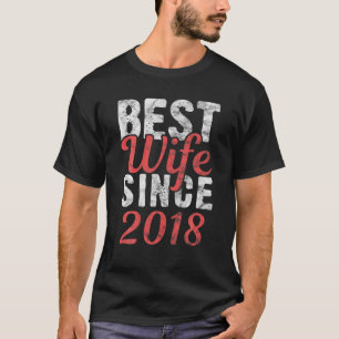 Camiseta Segunda Aniversario De La Mejor Esposa Desde 2018
