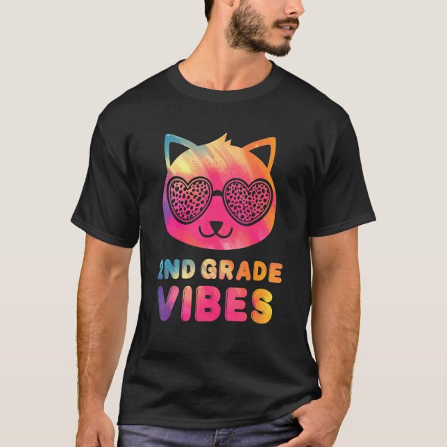 Camiseta Segunda clase Vibes color gato Kitty Chica Leo (Anverso)