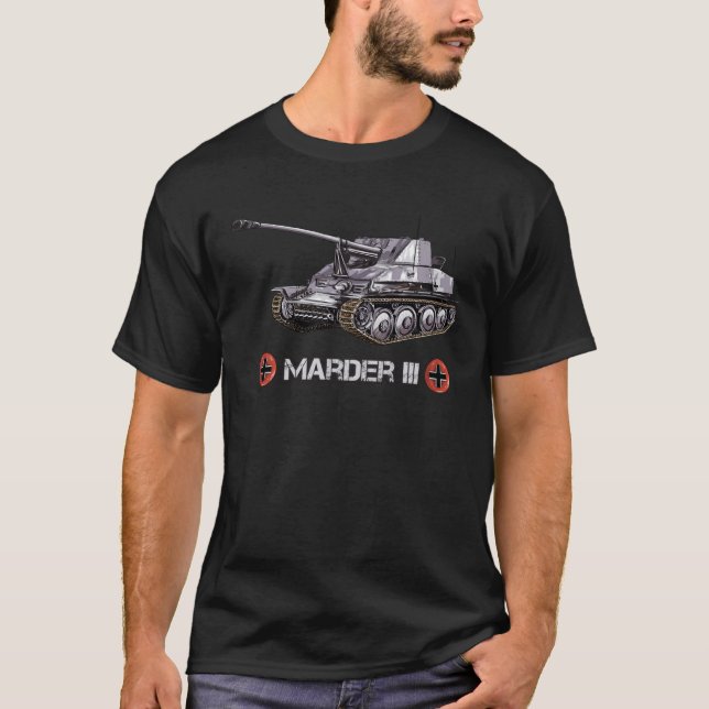 Camiseta Segunda Guerra Mundial Batalla militar alemana con (Anverso)