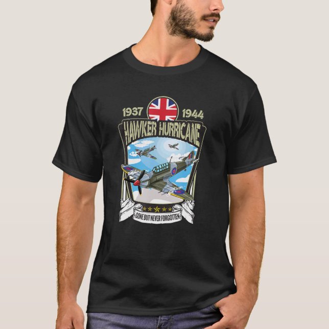 Camiseta Segunda Guerra Mundial Combate Huracán de Hawker (Anverso)