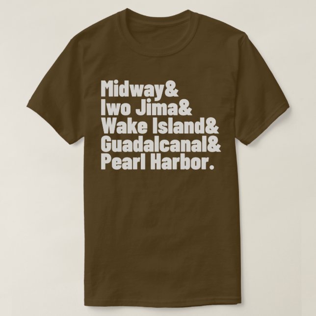 Camiseta Segunda Guerra Mundial del Océano Pacífico: Batall (Diseño del anverso)