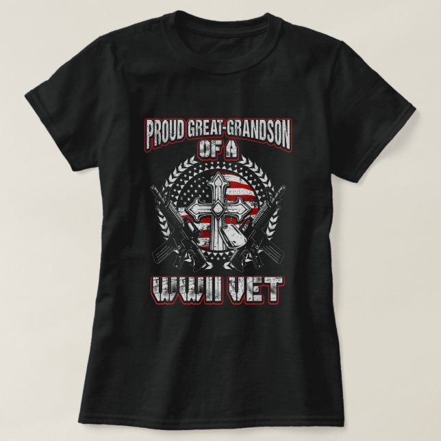 Camiseta Segunda Guerra Mundial Dos Veteranos Orgullosos Ab (Diseño del anverso)
