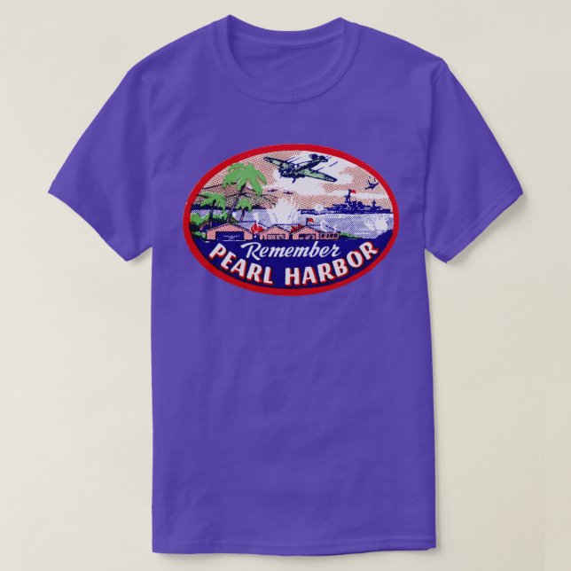 Camiseta Segunda Guerra Mundial recuerda Pearl Harbor 1 (Diseño del anverso)