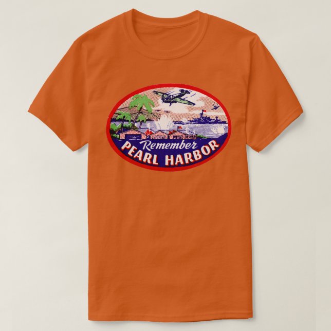 Camiseta Segunda Guerra Mundial recuerda Pearl Harbor 2 (Diseño del anverso)