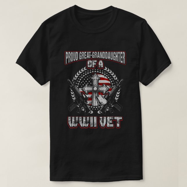 Camiseta Segunda Guerra Mundial, veterana y orgullosa Gran  (Diseño del anverso)