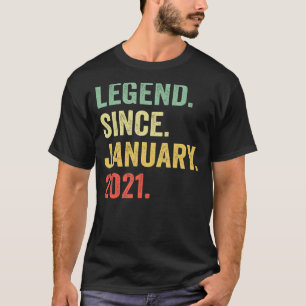 Camiseta Segunda leyenda de cumpleaños de 2 años desde ener