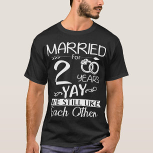 Camiseta Segundo aniversario Boda. Casado Durante Dos Años
