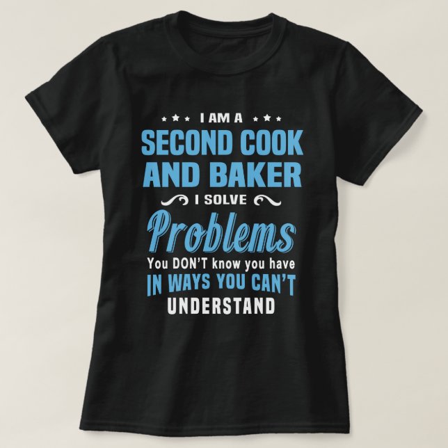 Camiseta Segundo Cocinero Y Baker (Diseño del anverso)