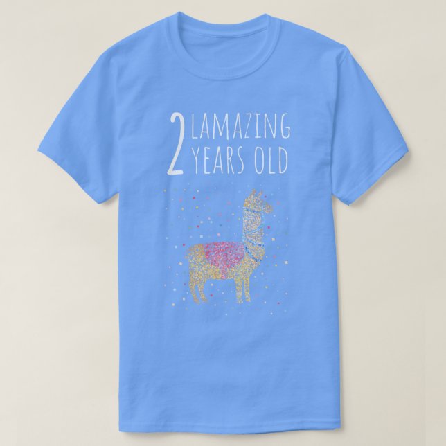 Camiseta Segundo cumpleaños 2.ª Llama Alpaca (Diseño del anverso)
