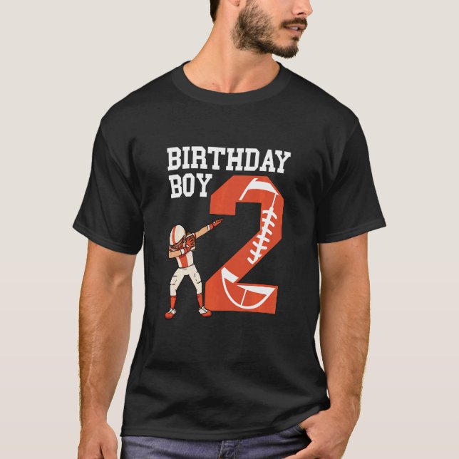 Camiseta Segundo cumpleaños de fútbol para niños de 2 años  (Anverso)
