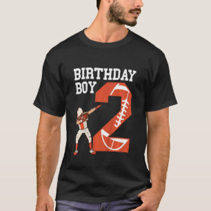 Camiseta Segundo cumpleaños de fútbol para niños de 2 años 