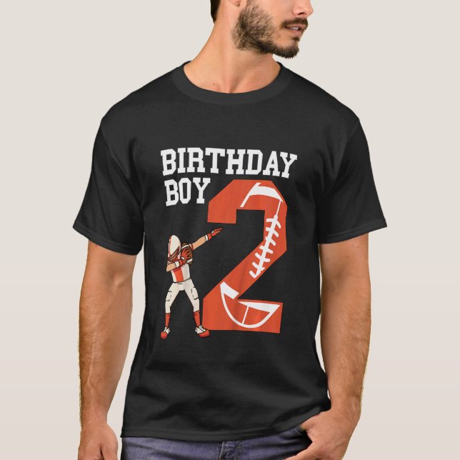 Camiseta Segundo cumpleaños de fútbol para niños de 2 años  (Anverso)