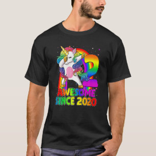 Camiseta Segundo cumpleaños de Unicorn Dabbing Chica
