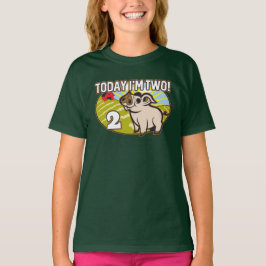 Camiseta ¡Segundo cumpleaños del niño hoy soy dos! Cerdo cú