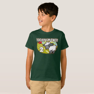 Camiseta ¡Segundo cumpleaños del niño hoy soy dos! Cordero