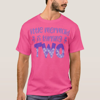 Camiseta Segundo cumpleaños para chica con escalas de siren