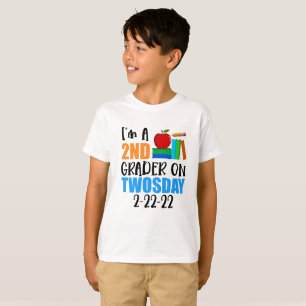Camiseta Segundo Grader Twosday I Twosday Martes T-Shirt