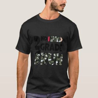 Camiseta Segundo Grado Bruh Camo Pencils Boy Kids 2º Grado