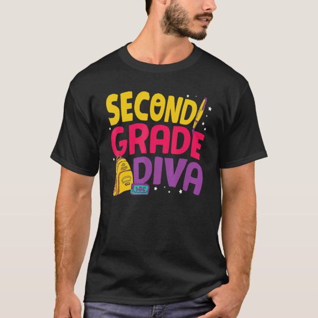 Camiseta Segundo Grado Diva Cute 2º Grado (Anverso)