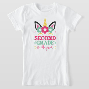 Camiseta segundo grado es mágico de vuelta a la escuela uni