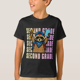 Camiseta Segundo Grado Mapache Divertido De vuelta al coleg