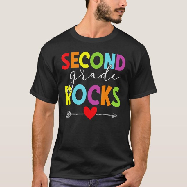 Camiseta Segundo Grado Roca De Vuelta A La Escuela Segundo  (Anverso)