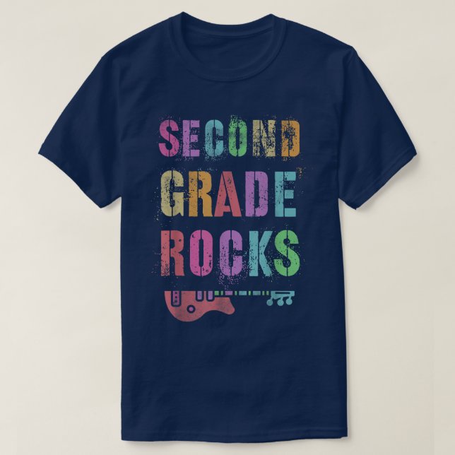 Camiseta SEGUNDO GRADO ROCKS Maestra Rockstar 2º Grader  (Diseño del anverso)