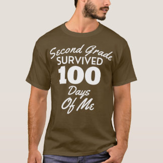 Camiseta Segundo Grado Sobrevivió 100 Días De Mí Gracioso 1