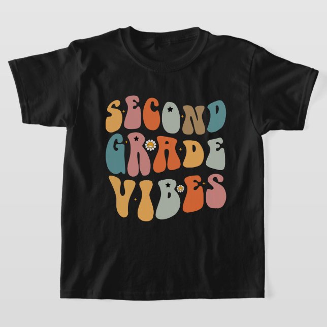 Camiseta Segundo Grado Vibes De Vuelta A La Escuela Groovy (Distribución)
