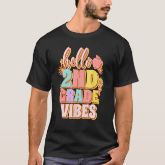 Camiseta Segundo Grado Vibes De Vuelta A La Escuela Retro S