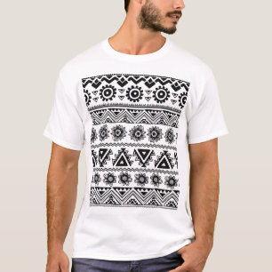 Camiseta Segundo patrón tribal étnico, sin fisuras.