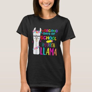 Camiseta Segundos Días De Clase Profesora No Prob Llama Chi