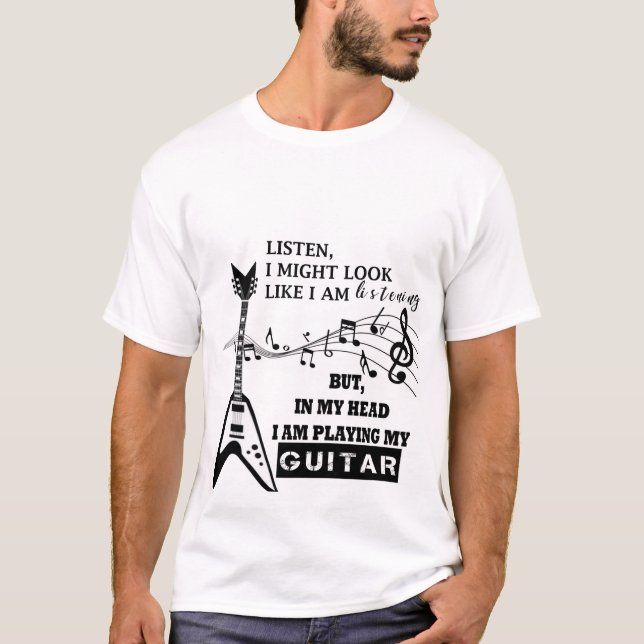 Camiseta Seguramente necesito todas estas guitarras T-Shirt (Anverso)