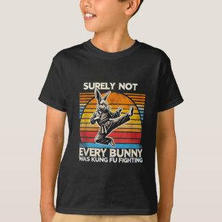 Camiseta Seguramente No Cada Bunny Kung Fu Fighting Pascua