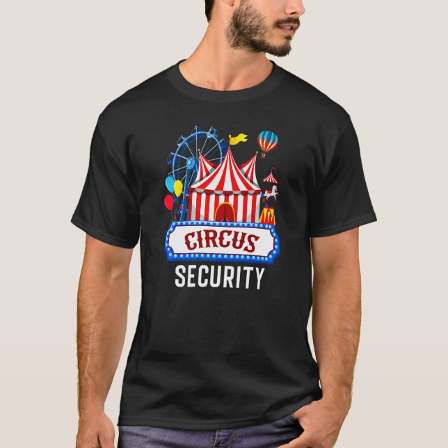 Camiseta Seguridad de Circo Carnaval Disfraz Personal de Ev (Anverso)