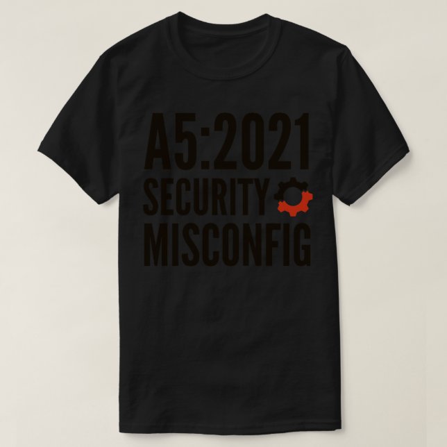 Camiseta Seguridad de Codificación OWASP A5 2021 (Diseño del anverso)