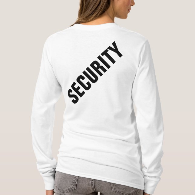 Camiseta Seguridad de doble cara para mujeres personalizado (Reverso)
