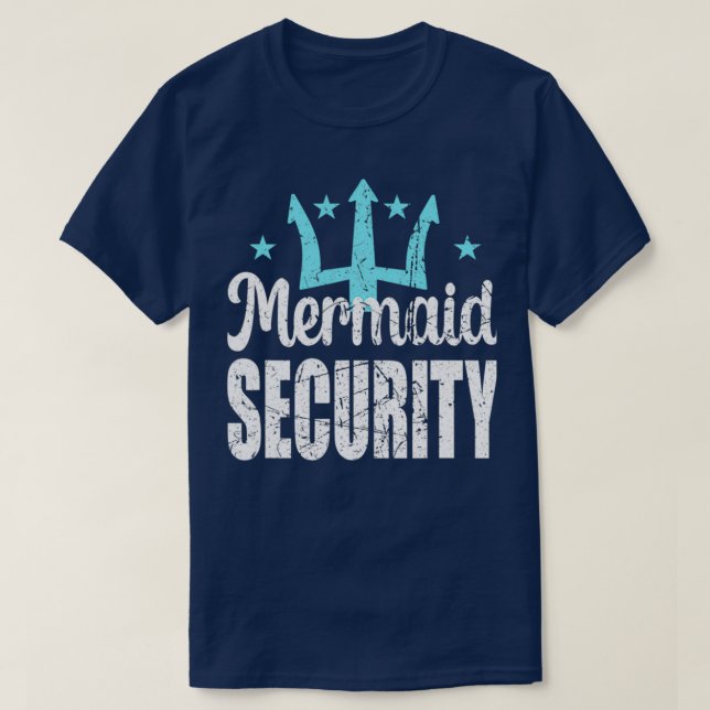 Camiseta Seguridad de la Sirvienta Merdad Mermen Mermaid Da (Diseño del anverso)