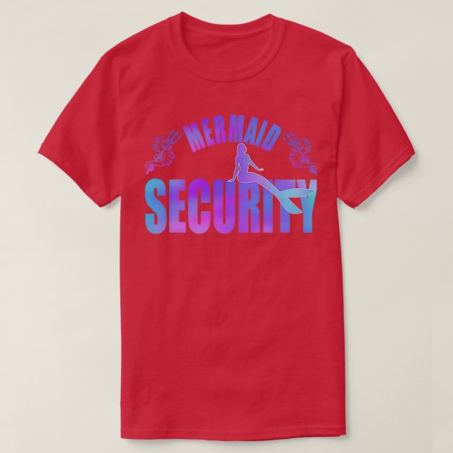 Camiseta Seguridad De La Sirvienta Merdad Mermen Sirena Cum (Diseño del anverso)