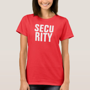 Camiseta Seguridad de las mujeres con plantilla de color bl